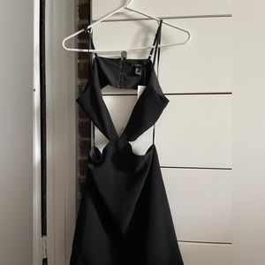 Black forever 21 cut out mini dress